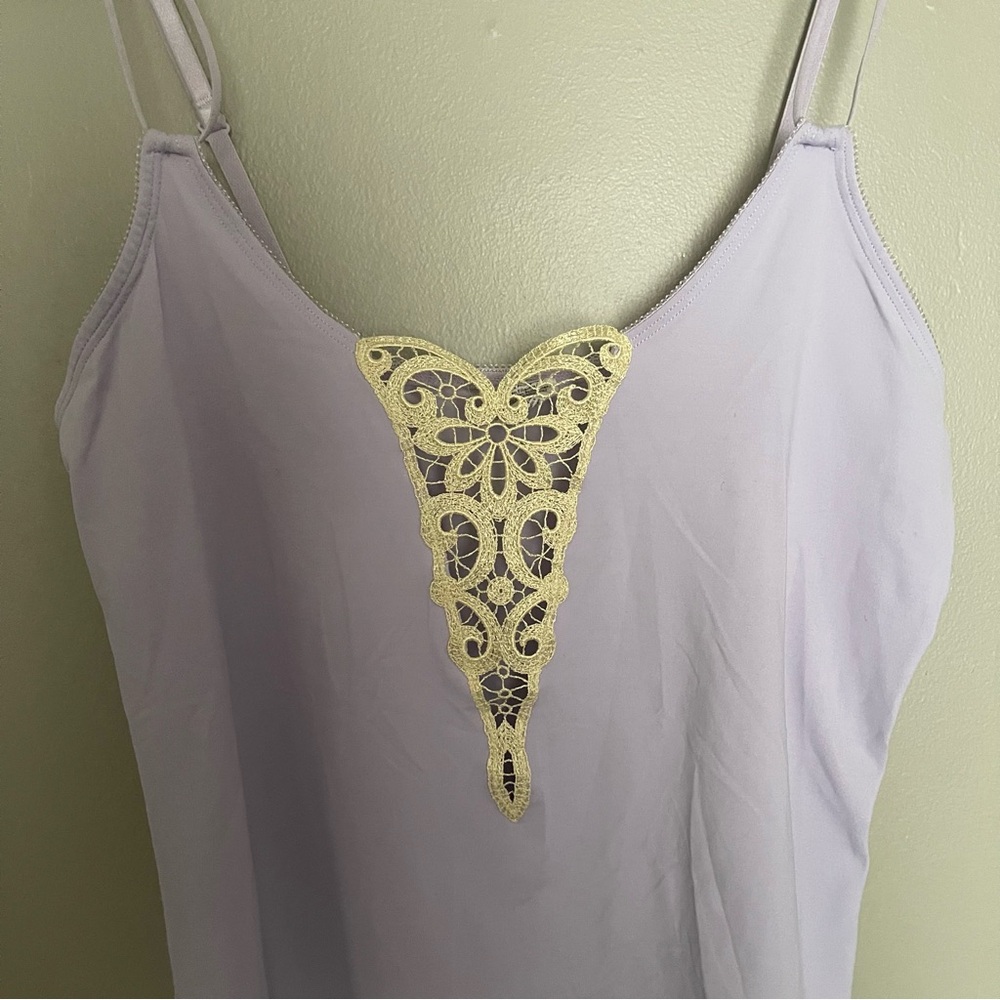 Lavender Camisole with Lace Detail